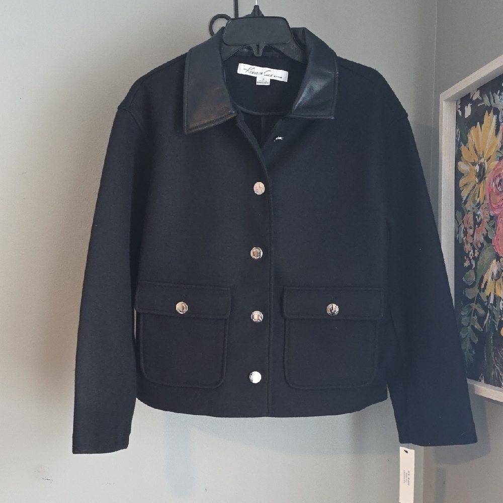 Kenneth Cole Black Jacket with Silver Accents NWT Size Small